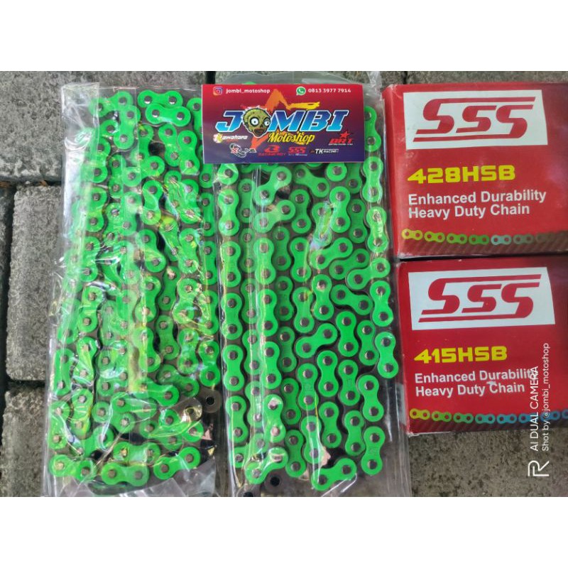 RANTAI SSS HSB  428 GREEN 130L/140L/SSS KUAT TOURING HARIAN HEREX