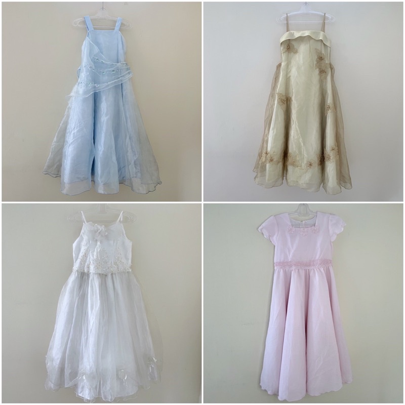 Stella Fashion - Pretty Girl - Donita Party Dress Pink White Floral Terusan Baju Pesta Anak