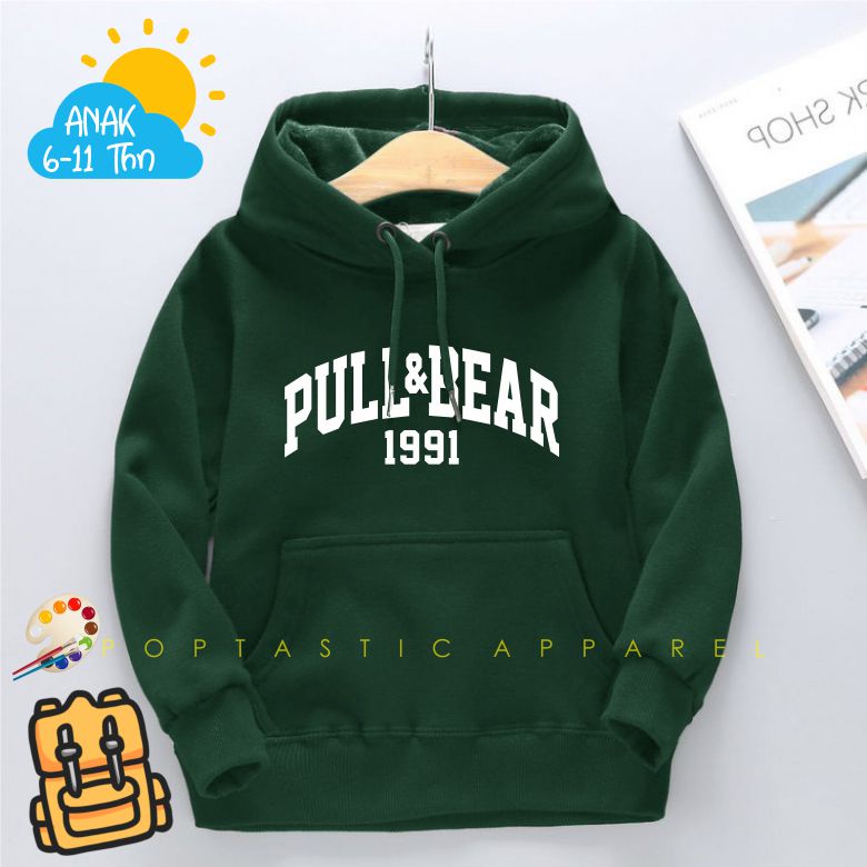 Jaket Distro Sweater Hoodie anak Laki-laki perempuan LOGO BORDIR FLEECE TEBAL