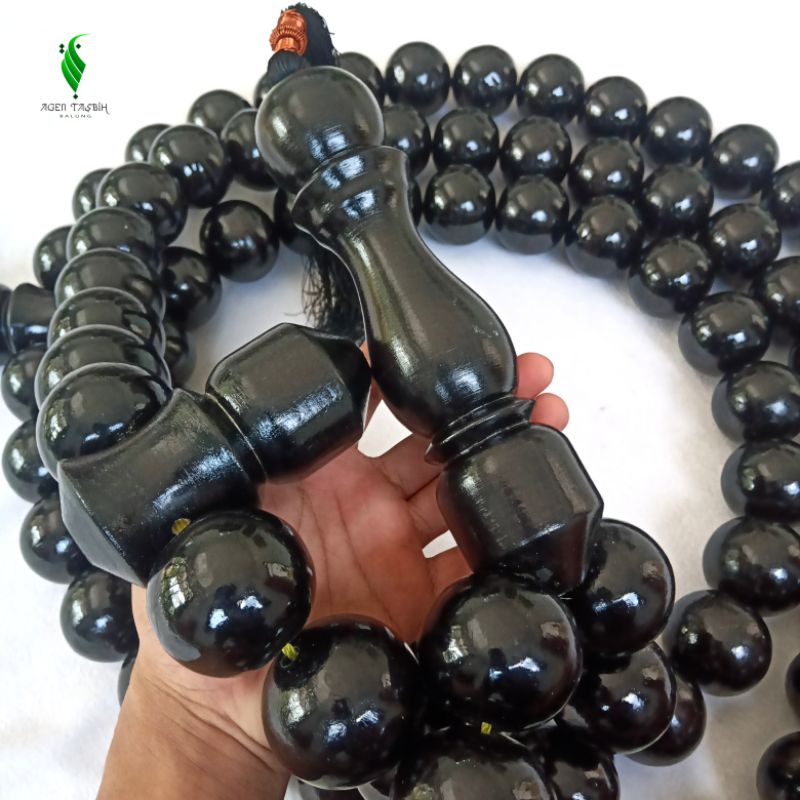 Tasbih 99 Butir Jumbo Super Size 50mm Kayu Wali Kukun, , Tasbjh Muslim, Tasbih 99 Butir, Tasbih Raksasa