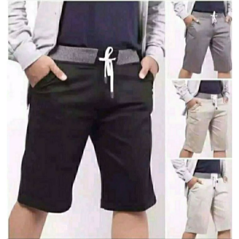 Celana pendek rif chino pria/ celana chino polos stread