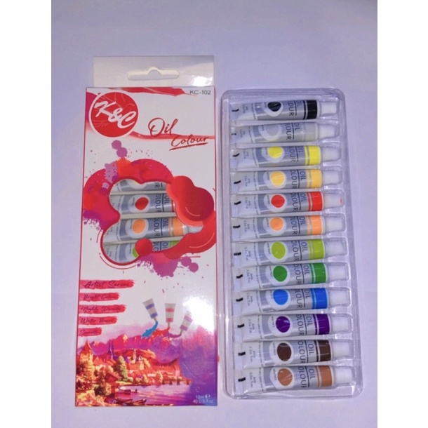 

CAT MINYAK 12WARNA MEREK K&C KC-102 / OIL COLOR 12 WARNA MEREK K&C KC-102