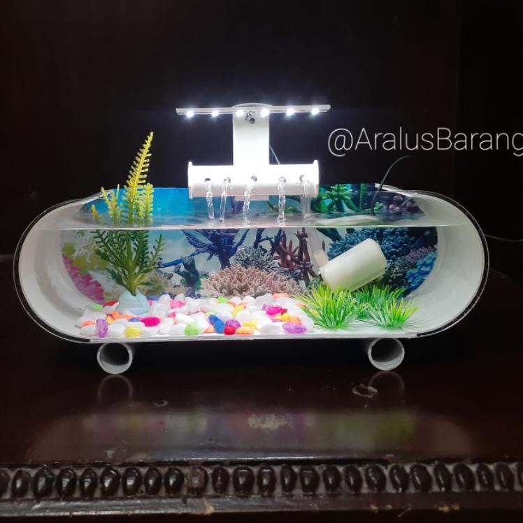 Terbaik.. Aquarium Mini Fullset Dengan Pompa Dan Filter / Aquarium Akrilik Fullset / Aquarium / Aqua