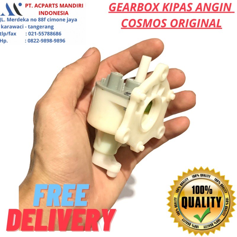 Gearbox rotary putaran kipas angin cosmos original ( putih abu2 )