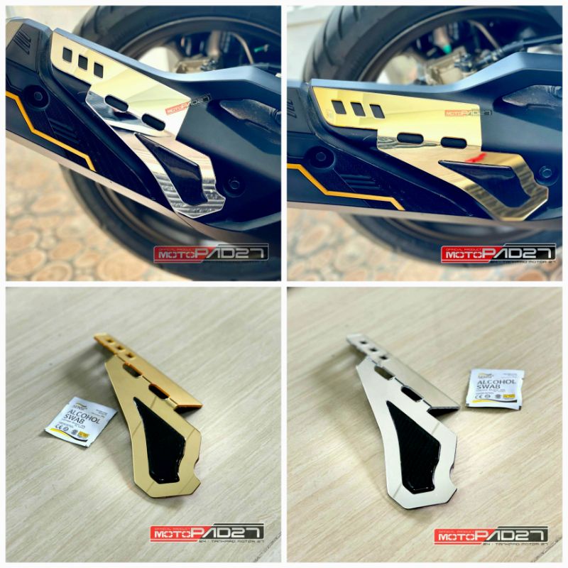 Garnish Vario 160 Cover tutup Knalpot Honda New Vario 160 garnis Mufller Knalpot Honda Vario 160 2022