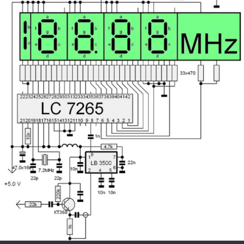 LC7265 sanyo frequency counter display fm ic lc7265