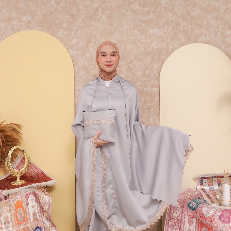 HD Management READY STOCK  Mukena Travelling FAHIJABLOVE Diva FULL SET DENGAN SAJADAH