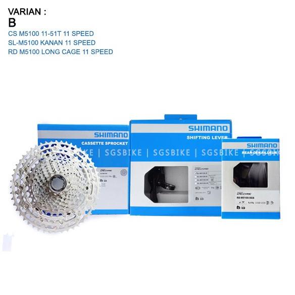 cusss order] Mini Groupset Shimano Deore M5100 11Speed SGS Long Cage Grupset 51T