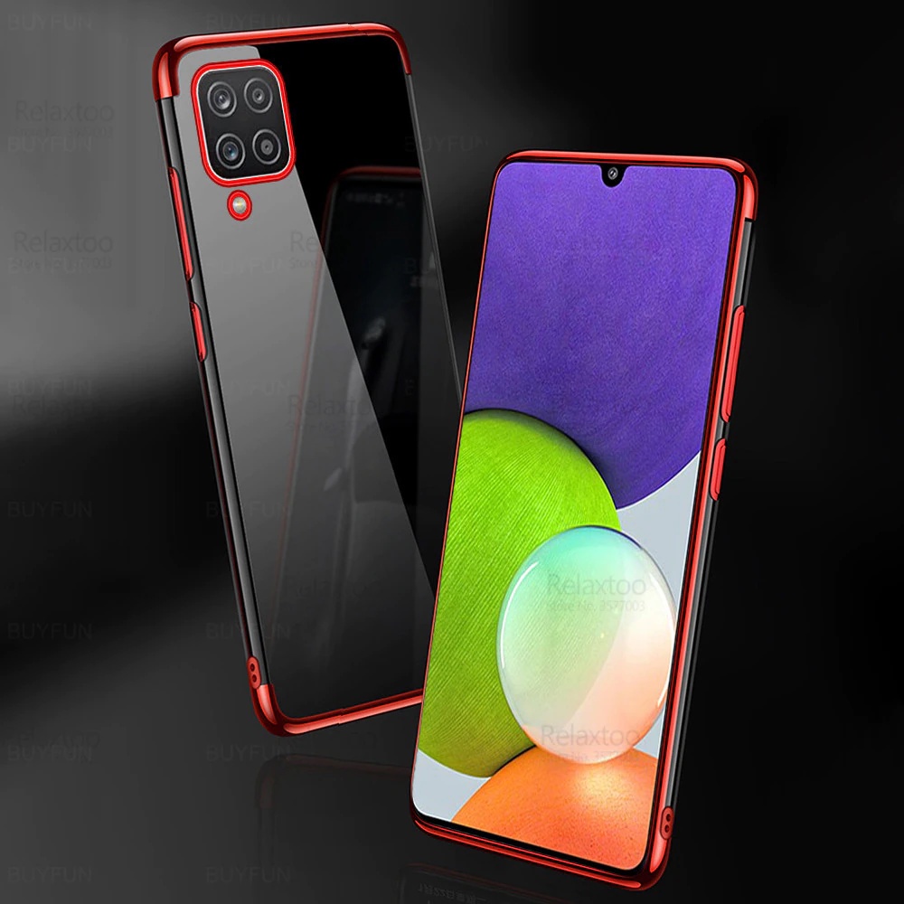 Samsung M32 Plating list color soft silicone transparan casing cover clear samsung m32