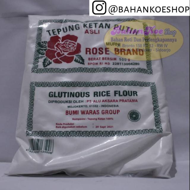 

Tepung ketan putih Rose Brand 500gr