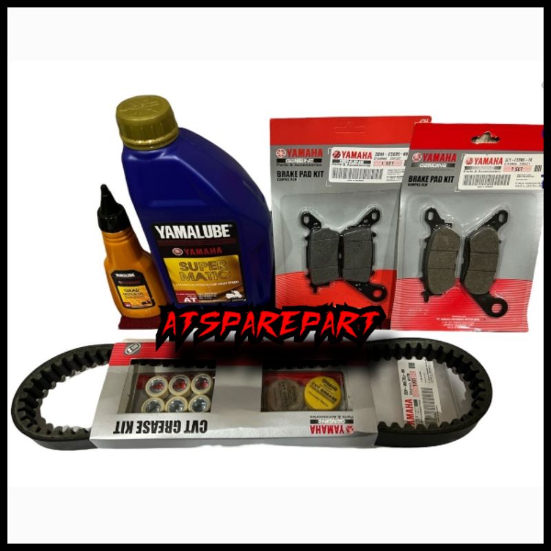 PAKET SERVICE YAMALUBER SUPER MATIC VANBELT ASSY DISPAD DEPAN BELAKANG NMAX 2DP 2BM 3C1