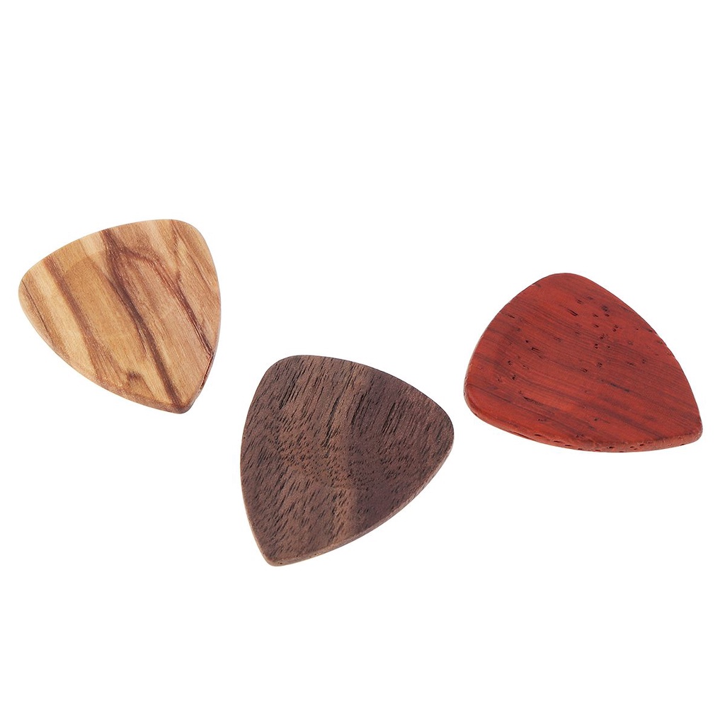 Pick Plectrum Senar Gitar Elektrik / Akustik / Bass / Ukulele Bahan Kayu 3 Warna Pilihan