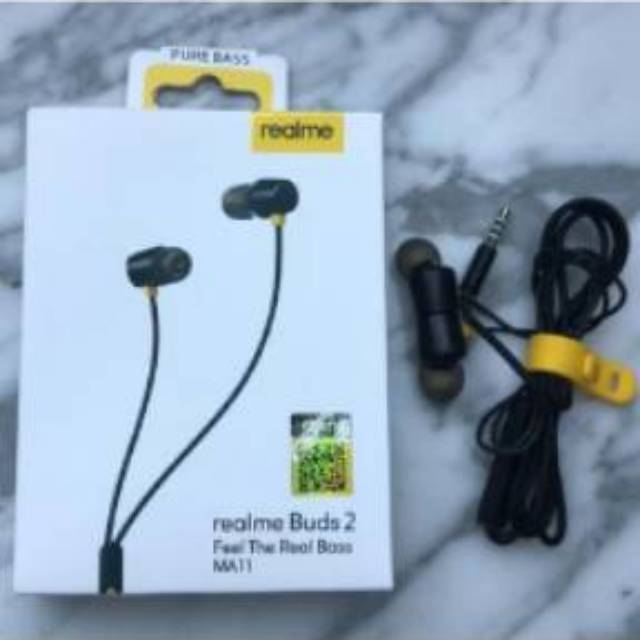 Headset Realme Buds In Ear MA-11 Super Bass Earphone Pure Bass MA11 Handsfree ACC Grosir