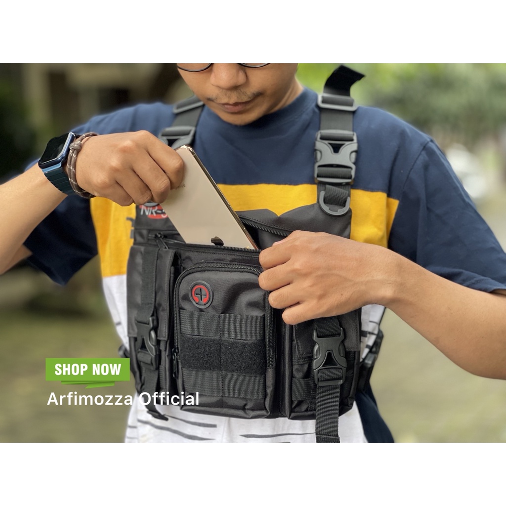 TAS DADA PRIA TACTICAL ORIGINAL NR-59 PREMIUM MODEL THREE POCKET / CHEST RIG BAG NR-59 ORIGINAL / CHEST BAG PREMIUM ORIGINAL NR-59