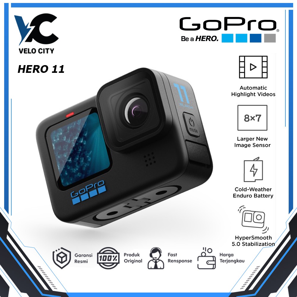 GoPro Hero 11 Black | GoPro Hero11 Black Action Camera - Garansi Resmi 1 Tahun