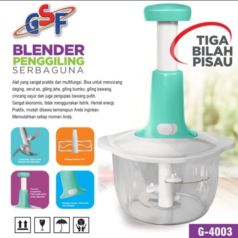 Blender daging manual serbaguna - pencacah / penggiling bumbu GSF G-4003