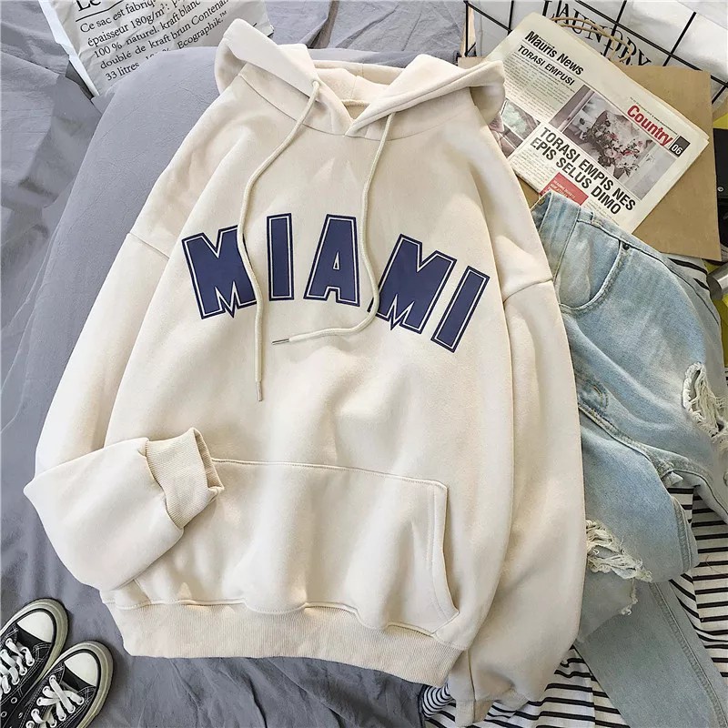 SWEATER HOODIE JEMPER MIAMI UNISEX matt COTTON fleece Premium