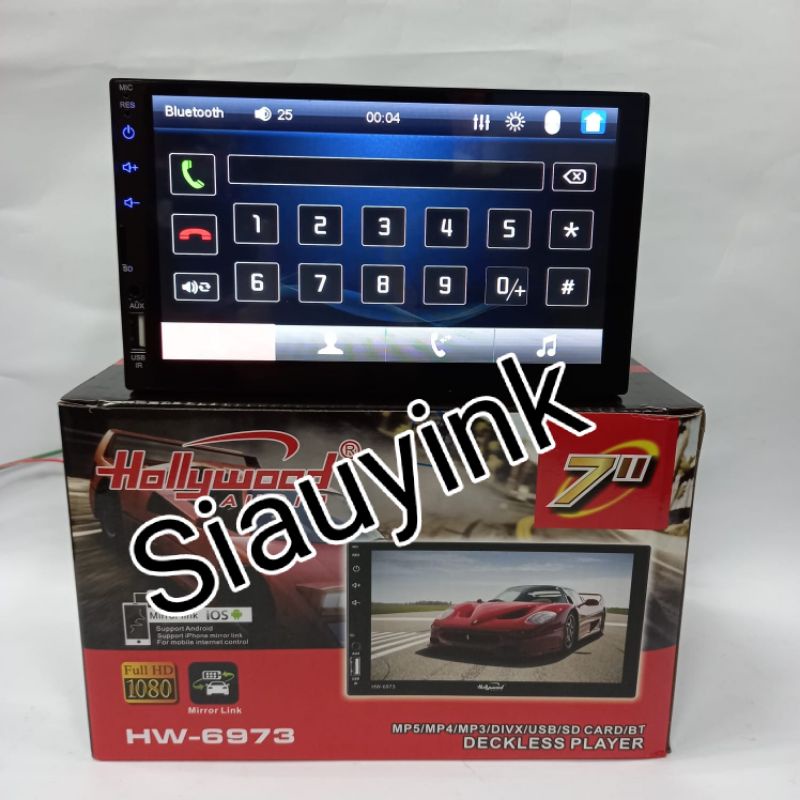 Deckless Hollywood MP5 head unit double din Hollywood 6973 Universal