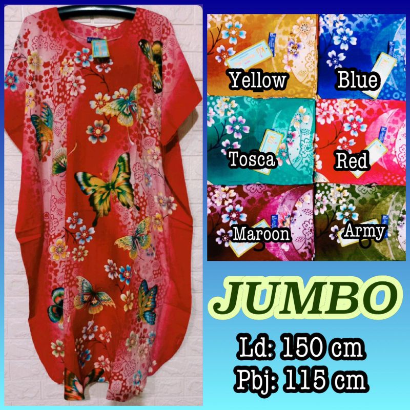 DASTER PANJANG JUMBO LOWO KALONG KELELAWAR BATIK ASLI KENCANA UNGU LABEL BIRU KEKINIAN MURAH ADEM