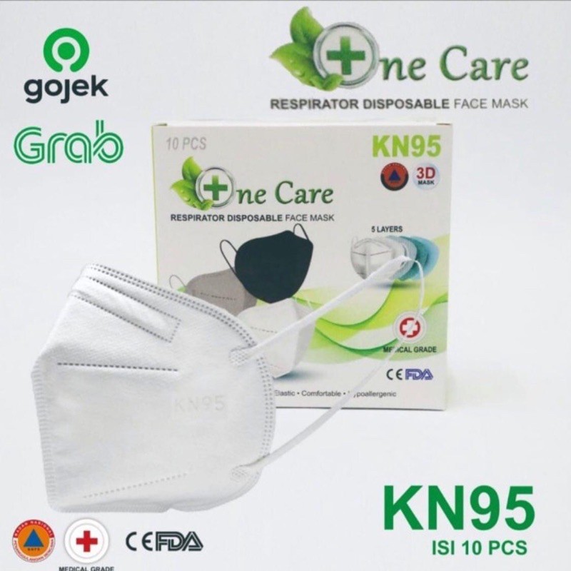 Masker kn95 masker KN95 putih/white Masker Kn95 5 ply 10 pcs/box