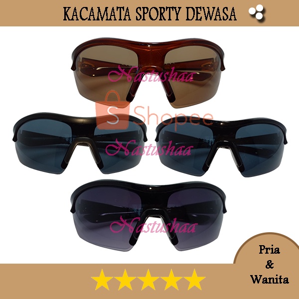 Kacamata Sport Kaca Mata Olahraga Sunglasses Uv 400 Fashion Gaya Untuk Pria dan Wanita Outdoor Unisex