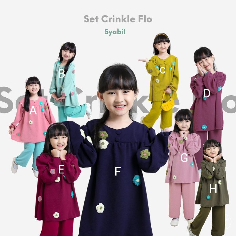 Afsheenastore Set Crinkle Flo By Syabil