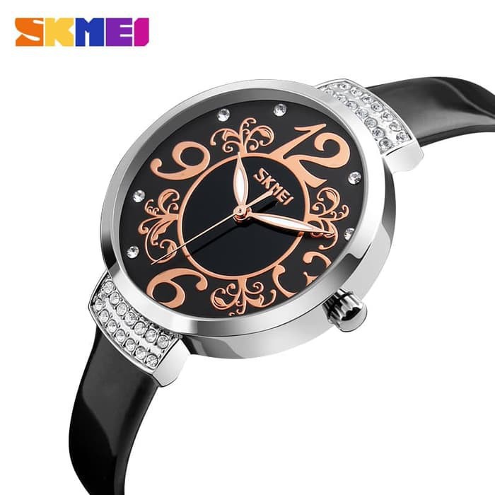 Jam Tangan Wanita Analog Skmei 9160 Black Water Resistant 30m