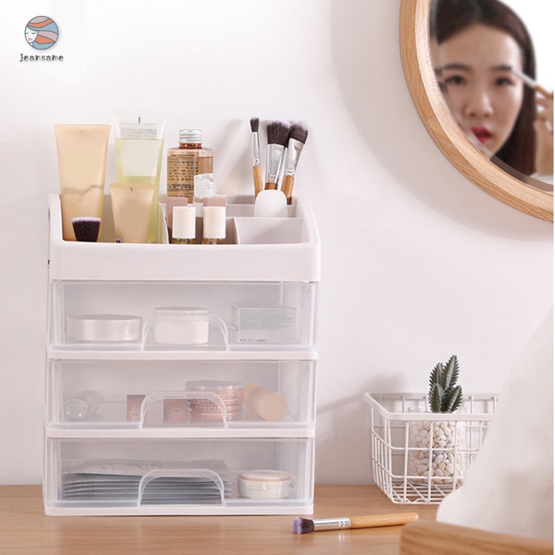 Pg Storage Box Storage Holder Desktop Cosmetics Box Stationery Storage Jewelry Finishing Drawer Cabinet Shopee Indonesia