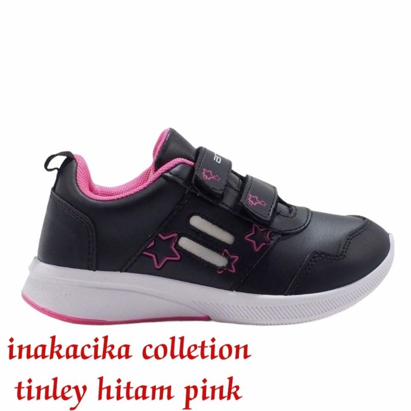 SEPATU ANAK ANDO TINLEY &amp; LILY FLY VELCRO KARAKTER ORIGINAL PEREKAT KUALITAS IMPORT PAUD TK SEKOLAH