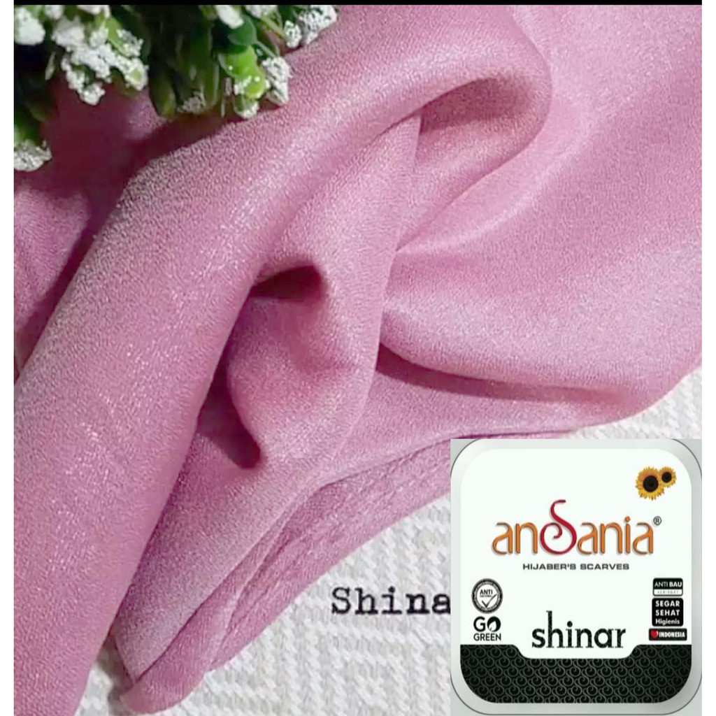 Jilbab Segi Empat Shinar Glamour  110 x 110 CM-DUSTY PINK