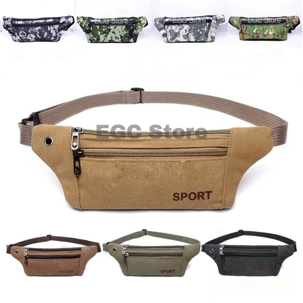 Tas Sport Pria dan Wanita / Tas Pinggang bahas kanvas / Waist Bag - 306/369