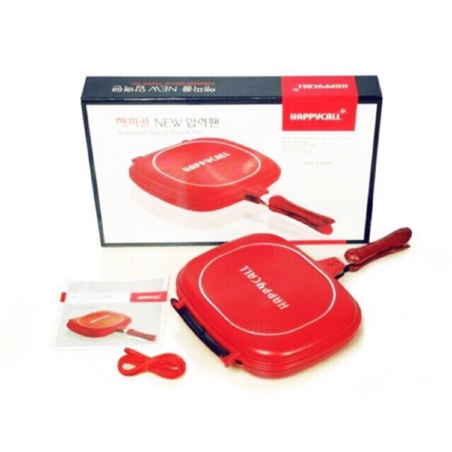 HappyCall Jumbo 32 cm bonus 1 pc karet Original Happy Call Panci Wajan Wok Penggorengan Besar