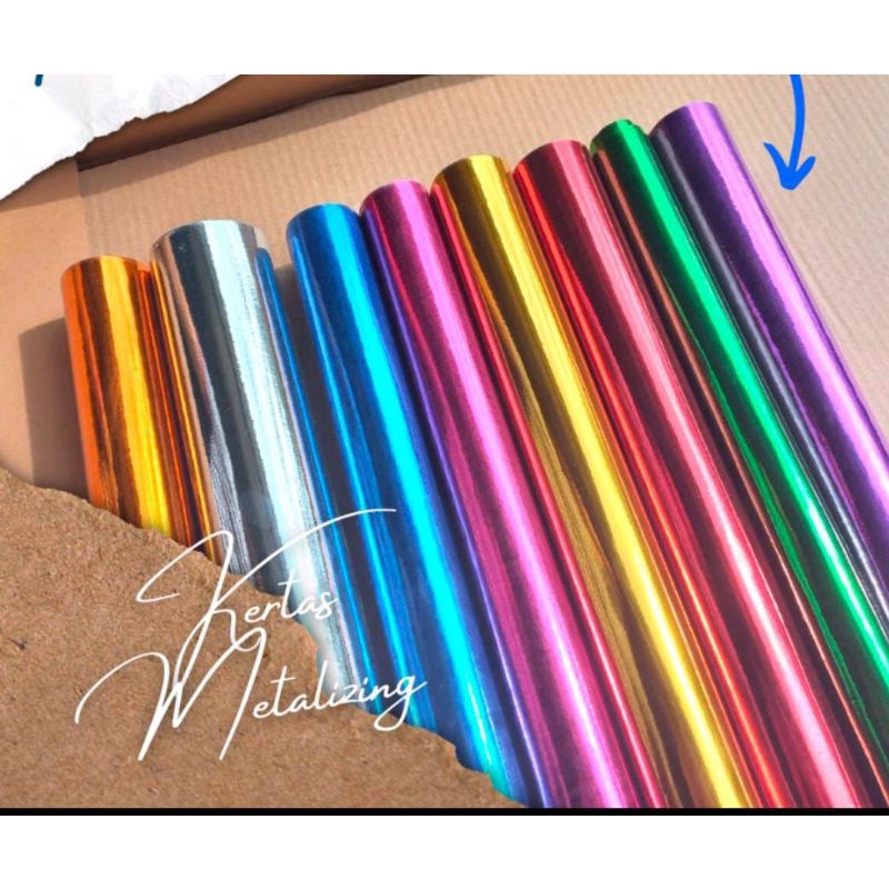 

10 pc Kertas Emas / Kertas Meling / Kertas Gilap 50cm*70cm /kertas sampul warna /Sampul warna / kertas emas isi 10