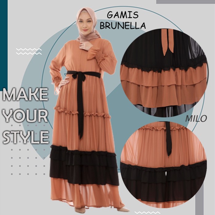 Baru Gamis Terbaru2021 Lebaran Wanita Muslim Gamis Brokat Jumbo Baju G