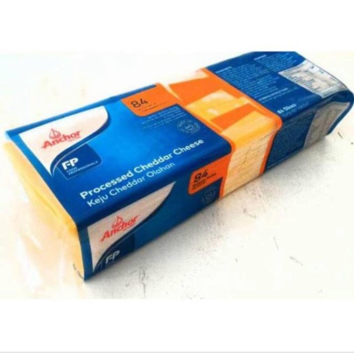 Keju Anchor Orange Slice Slice - Cheddar Cheese Slice 1040gram isi 84 lembar