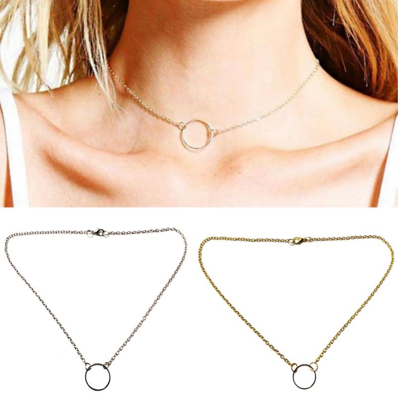 Kalung Klavikula Korea Rantai O Ring Korean Necklace