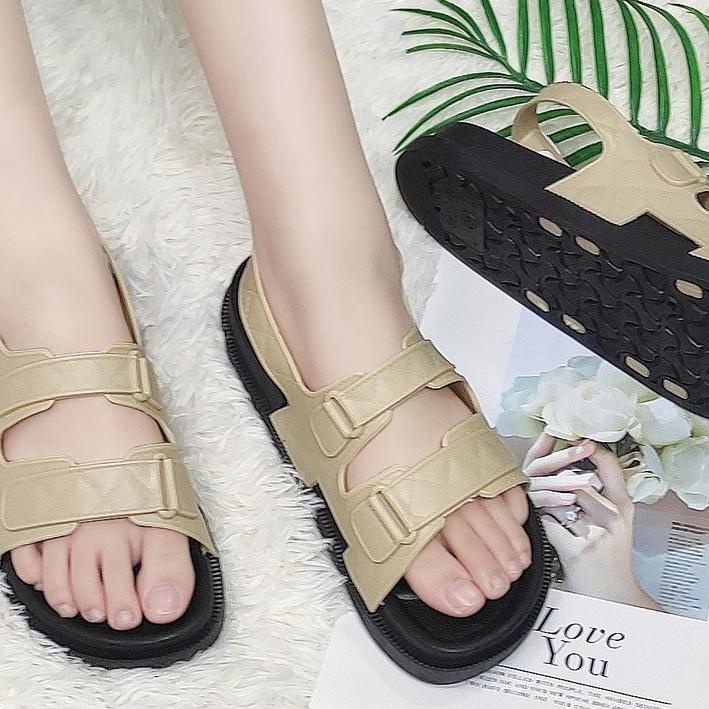 [TLW. 587] Sandal Wanita Jelly Tali Import ALGEA / Sendal Flat 1604