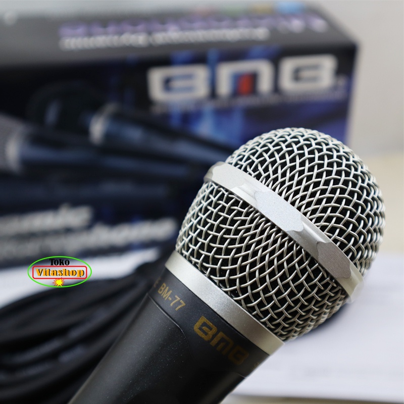 Mic Kabel BMB BM 77 Microphone Asli Original Mik Vocal Original BM-77