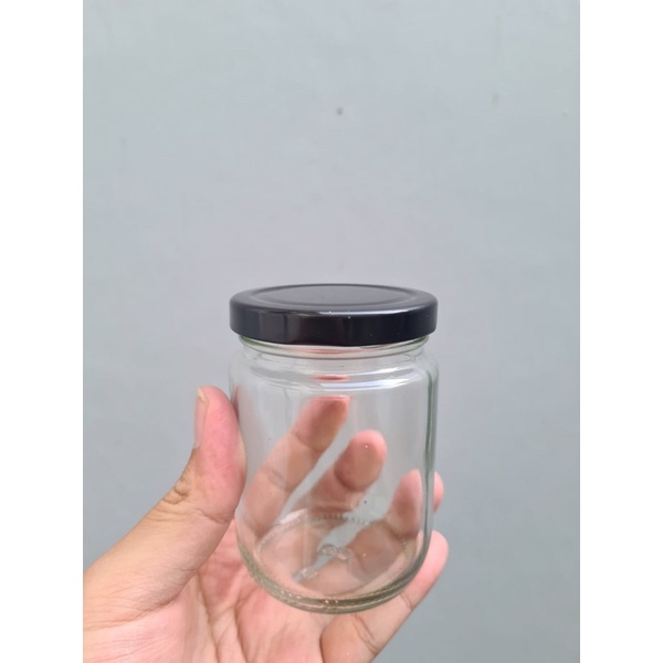 Botol Kaca Jar 250ml + Tutup (100% BARU) GROSIR!