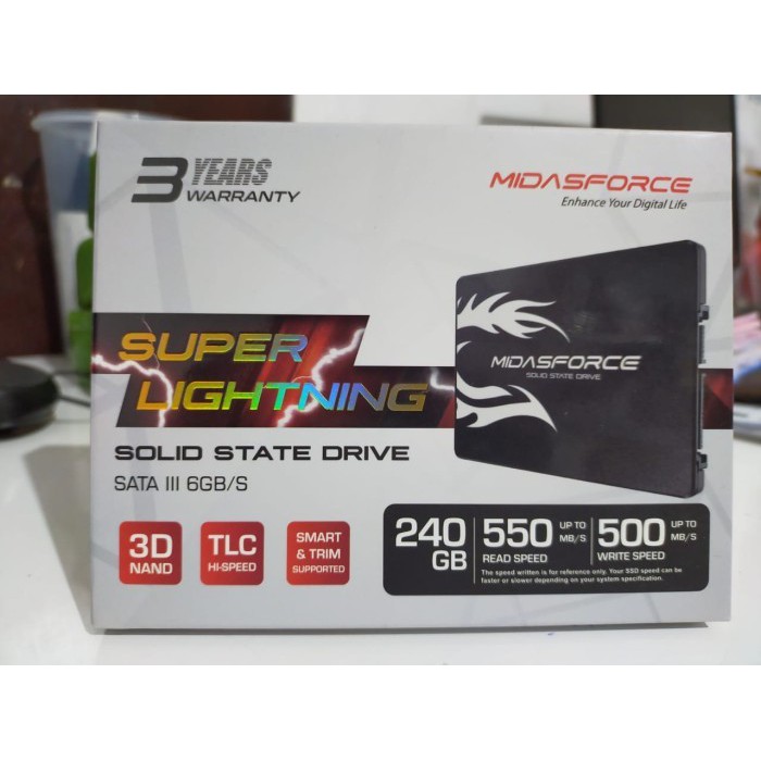 SSD MIDAS FORCE 240GB SATA 3 SUPERLIHTNING Original Resmi