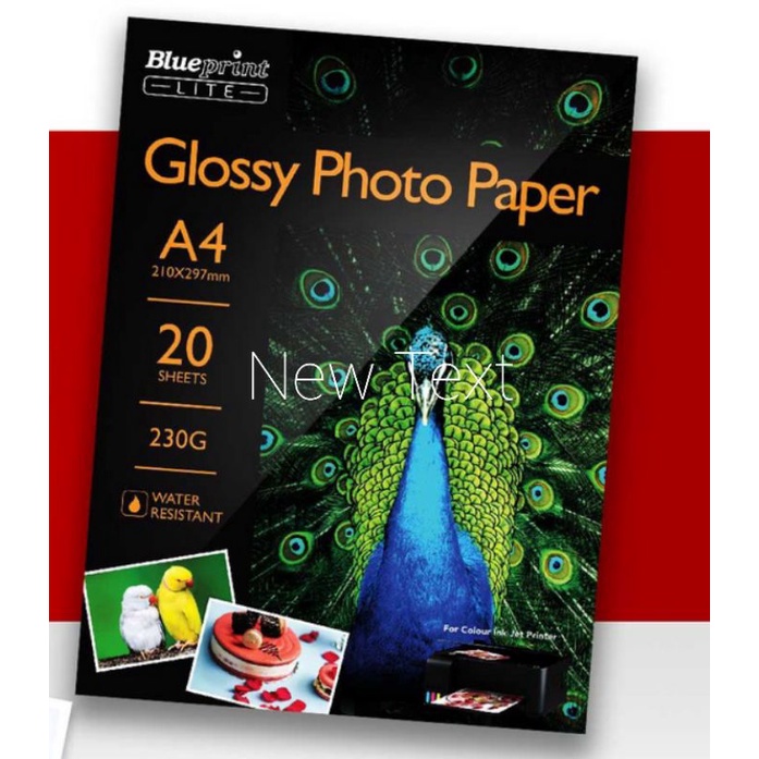 

kertas photo glosy 230g/kertas photo blueprint.kertas photo tebal.photo glossy