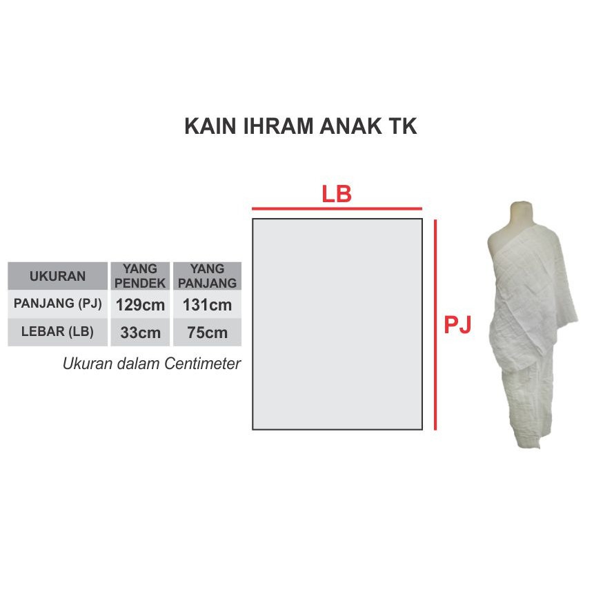 Kain Ihram Anak Baju Ihrom Anak Laki Laki Manasik Haji Dan Umroh Shopee Indonesia