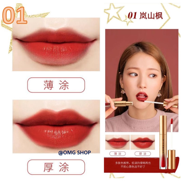 Liptint Korea Lameila GOLD Edition Lipstik Matte / Lipstik Tahan Lama Anti Air / Lipstick Lip Cream Lip Balm Lipgloss - Pelembab Pemerah Bibir Alami / Makeup Kosmetik Wanita Liptint Anak Sekolah Bibir Pink Alami / Pencegah Bibir Kering Pecah