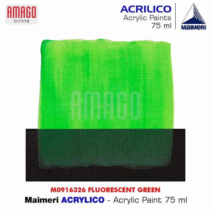 MAIMERI ACRILICO - ACRYLIC PAINT - FLUORESCENT GREEN - 75ML - M0916326