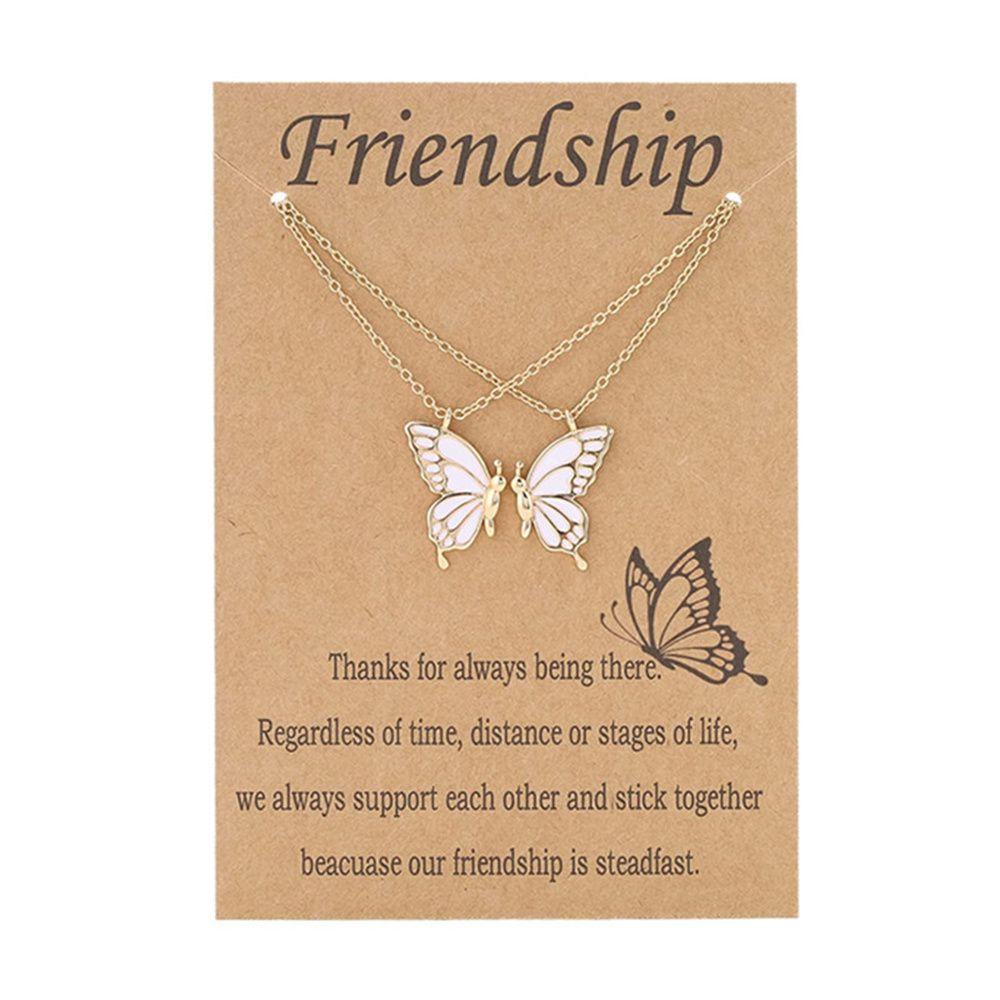 2pcs Kalung Persahabatan Jarak Jauh Untuk Hadiah Ulang Tahun