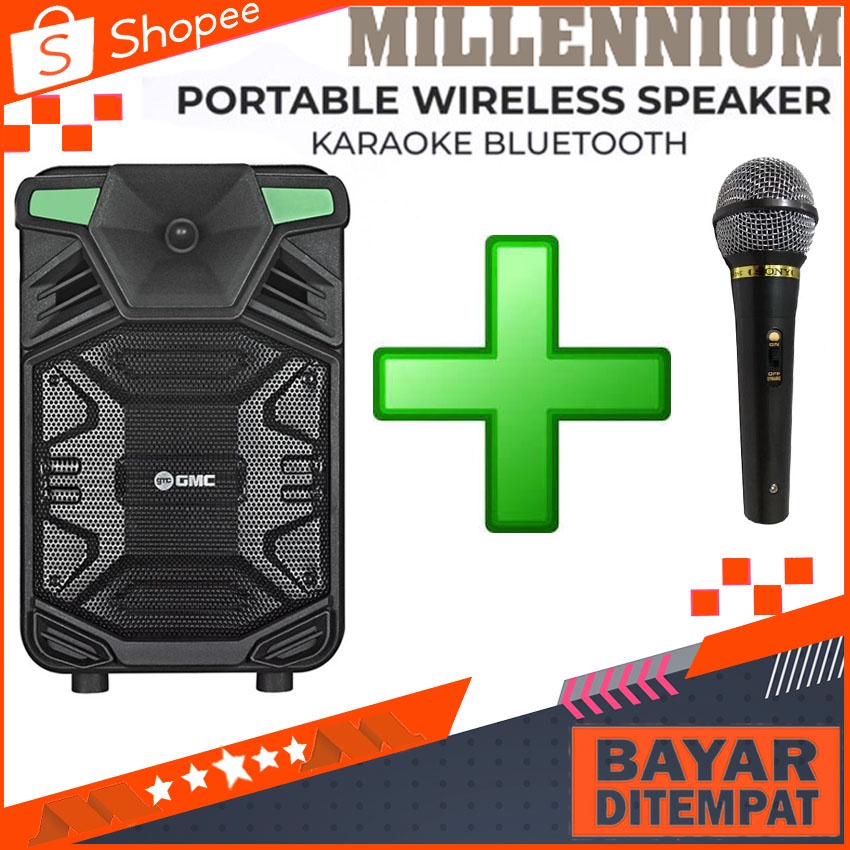 Speaker Bluetooth GMC 897 K Speaker Portable Bluetooth/Speaker Karoake Meting