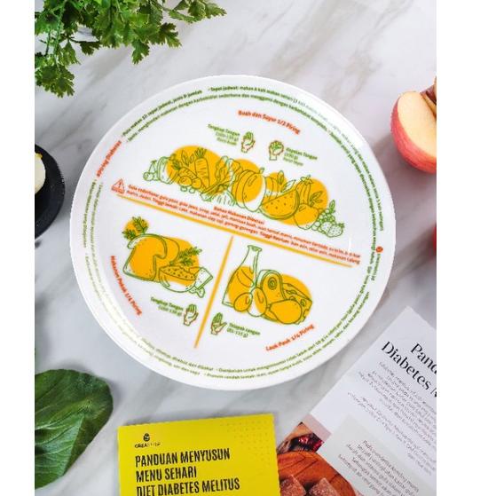 ✅Mantul Sale❤ PIRING DIET DIABETES PREMIUM -  ALAT MAKAN UNTUK DIABETES - MENURUNKAN BERAT BADAN - S