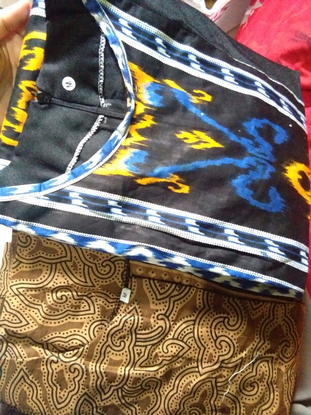 Tey-17 Batik Wanita Asj Sa Hrb026 Kenongo Kemeja Tosca Pendek