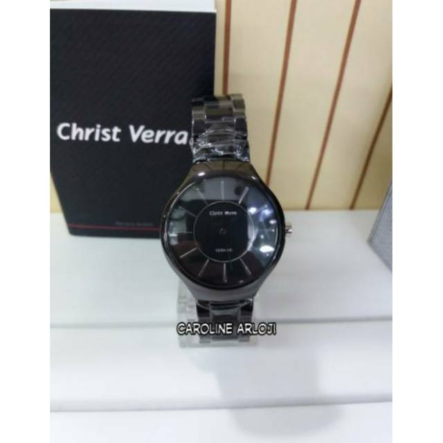 JAM TANGAN WANITA CHRIST VERRA CV71606L-56 BLK GARANSI RESMI INDO