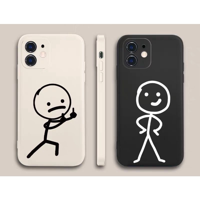 Case Iphone  14 13 12 11 Pro Max X Xr Xs 8 7 6 6s Plus Silicone Soft Case Couple Cute Funny Lucu Square Edge